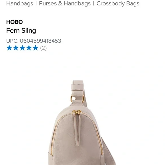 Elegant Cream Leather Sling Bag - Picture 2 of 3